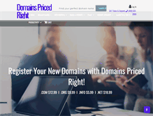 Tablet Screenshot of domainspricedright.com